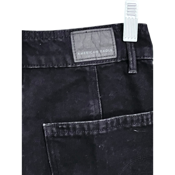 American Eagle Black Denim Jean Skirt Size 00 Button Fly Western Summer Casual - Picture 4 of 4